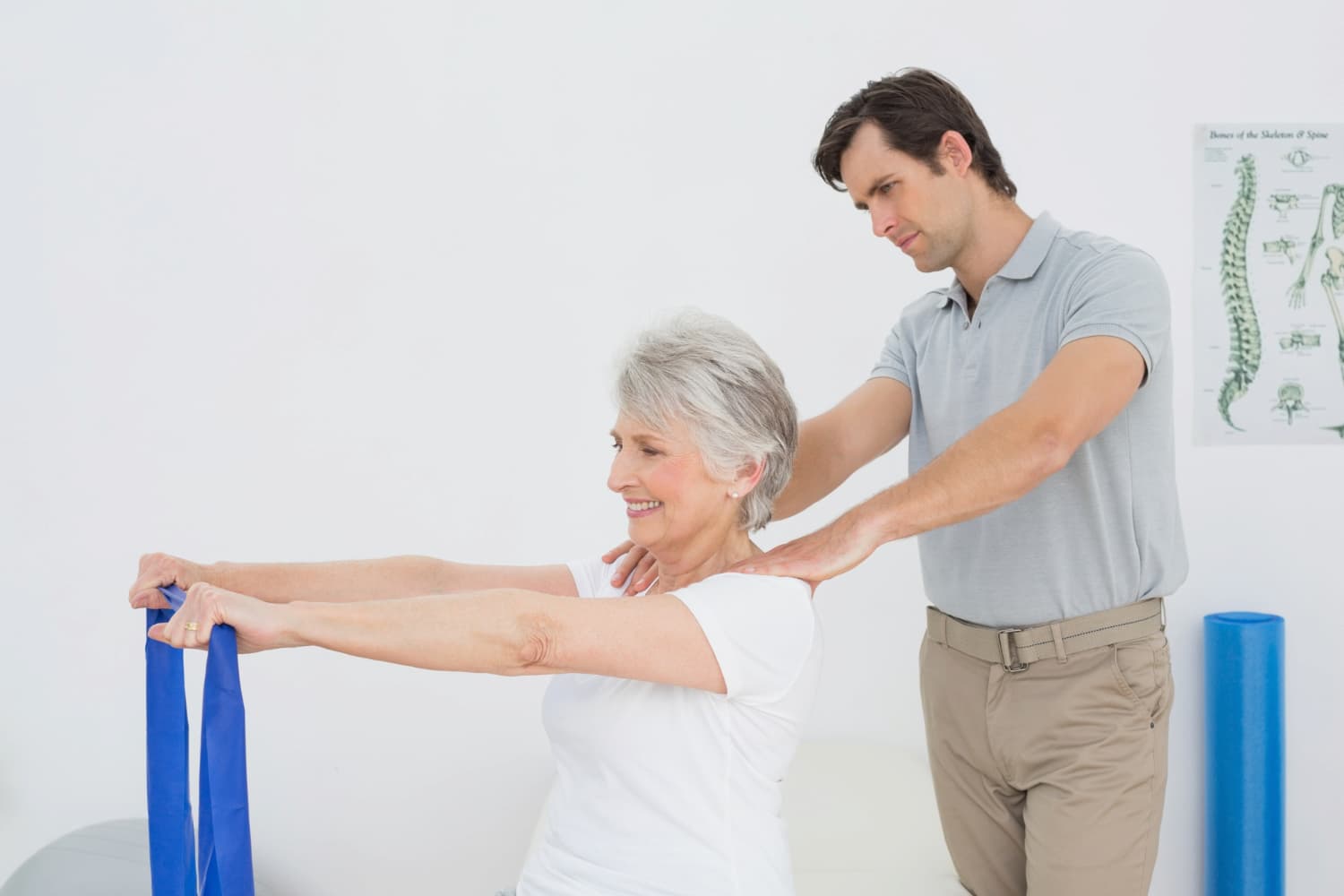 Bobath-Therapie – Übung mit Therapieband